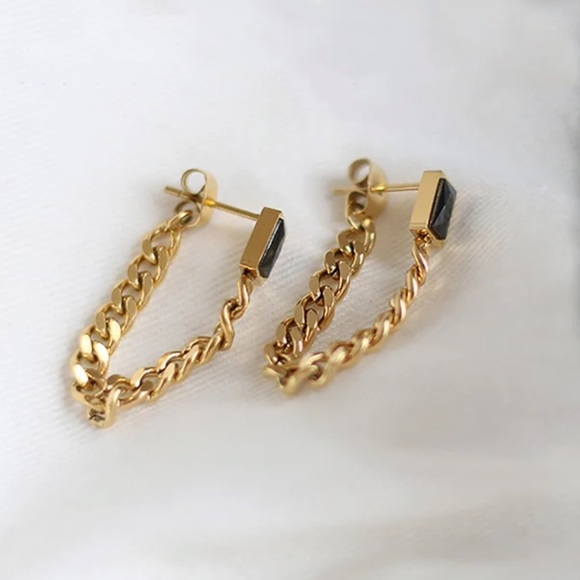 GP Black onyx earrings - Picture 2 of 5